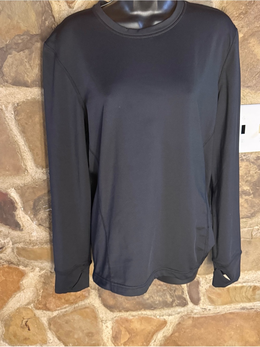 Cuddl Duds Black ClimateCore Crewneck Top
